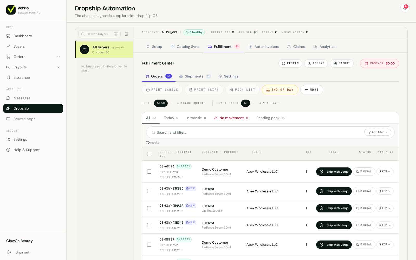Dropship Automation — the 3PL-embedded flow