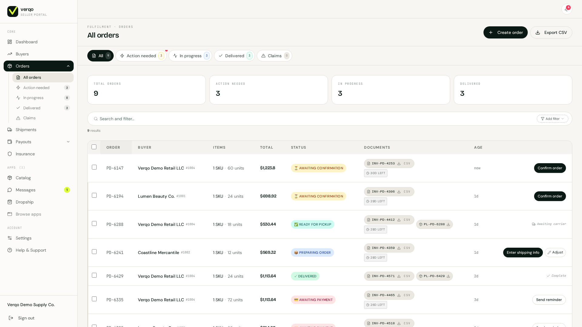 Every buyer PO parsed in seconds.